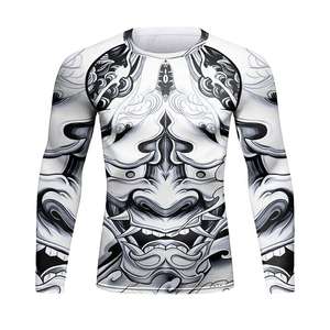 Nueva llegada hombres MMA Rashguard diseño personalizado transpirable ODM BJJ Jiu Jitsu adulto Rashguard al por mayor a bajo precio - Product Image 3