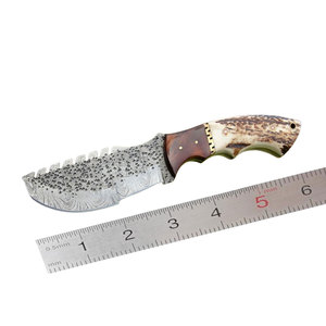 Couteau de survie en acier Damas de qualité supérieure, lame pleine, couteau de camping en plein air, fait à la main - Product Image 1