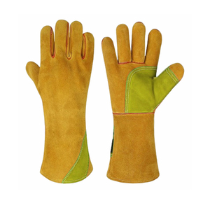 ถุงมือหนังสำหรับงานเชื่อมแบบกระแทกถุงมือหนังถุงมือทำงานทนทานออกแบบได้ตามต้องการ - Product Image 5