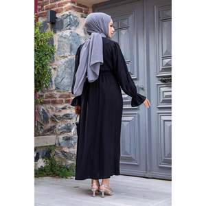 Conjunto de 2 piezas para mujer Hijab negro con mangas elásticas - Product Image 2