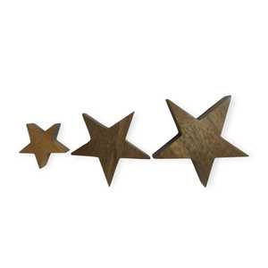 High Quality Natural Mango <b>Wood</b> <b>Crafts</b> Hand-Crafted Star Stand Antique Theme Christmas Farmhouse DIY Engraving Display Model - Product Image 2
