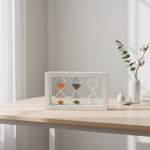 Ensemble de 3 sabliers en verre et bois 8100269, design nordique, capacité de 15 ml, portables et durables pour le chronométrage du thé, vente en gros pratique - Product Image 6