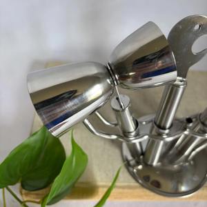 Stainless Steel Bar Tool Set With <b>Stand</b> For Professional Bar Cocktail Mixing And <b>Drink</b> Serving And Home Bars Use From India - Product Image 3