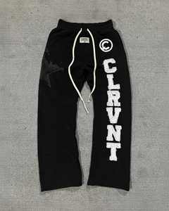 Conjunto de pantalones de chándal con capucha y cremallera con bordado desgastado personalizado, chándal de algodón lavado con ácido para hombre - Product Image 4