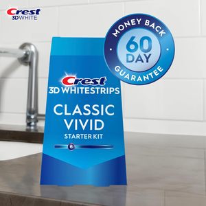 Crest 3D Whitestrips, Classic Vivid, Kit de bandes blanchissantes pour les dents, 20 bandes (lot de 10) - Product Image 1