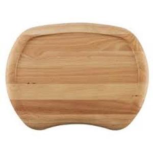 Planche à découper ronde de bonne qualité en bois naturel poli, accessoires de cuisine pour la maison, l'hôtel, le restaurant QAMAR OVERSEAS - Product Image 2