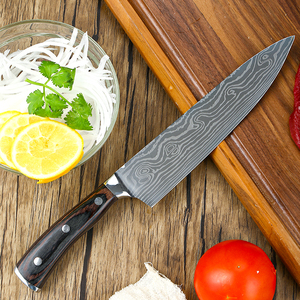 2025 vente en gros nouveauté Design couteau de Chef avec manche en bois en acier au carbone avec couverture en cuir pour une utilisation en cuisine pour le chef - Product Image 4