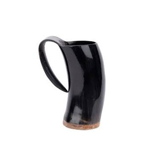 Mug en corne de buffle de haute qualité, fait à la main, en matériau organique, poli pour les festivals, les mariages et les fêtes - Product Image 4