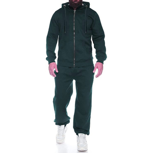 Men's Winter Hooded Solid Fleece Tracksuit-Jogging Sets Customizable - Product Image 4