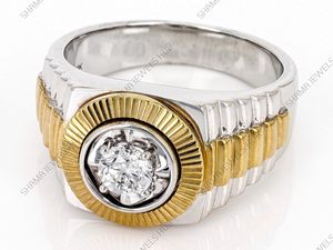 Anillo fino de moissanita clásico para hombre de nuevo diseño plateado y rodio para compromiso de boda o fiestas - Product Image 2