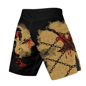 <b>Men's</b> MMA Training <b>Shorts</b>-Solid Vintage Design Elastic Waist Breathable Canvas Fabric <b>Quick</b> <b>Dry</b> High Quality Adult Use - Product Image 3