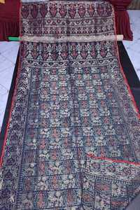 Trendy Deshi Dhakai Jamdani Sharee Calidad de exportación para mujeres JAMDANI FABRIC Azul ROJO VERDE Golden Sky Blue de Bangladesh - Product Image 3