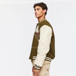 Chaquetas universitarias de peso pesado para hombre de estilo lujoso, chaqueta universitaria de béisbol con parche bordado de chenilla personalizada para hombre - Product Image 4