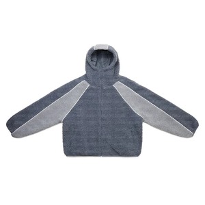 Sweat à capuche surdimensionné en polaire Vêtements vintage américains pour hommes High Street Fashion Zipper Sweatshirt Men Streetwear - Product Image 1