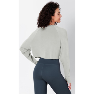2025 nueva llegada de las mujeres 100% algodón Hip Hop Streetwear hombro caído Sudadera con capucha Logo frontal Heavyweight Crop invierno - Product Image 4