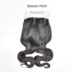 2026 Nouveau produit authentique de qualité supérieure, Closure en cheveux humains indiens naturels, Bodywave, doux et soyeux, tissage double machine, en promotion par le vendeur - Product Image 2