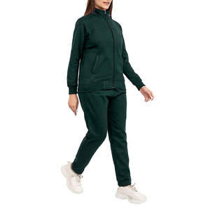 Ensemble de survêtement pour femme Matériau en coton doux Tenue deux pièces sur mesure pour un usage décontracté et quotidien Survêtement confortable - Product Image 3