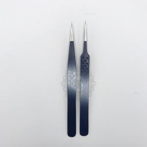 Pince à épiler en acier inoxydable à pointe argentée avec revêtement en poudre ombré Logo personnalisé Prix de gros Isolation durable - Product Image 4