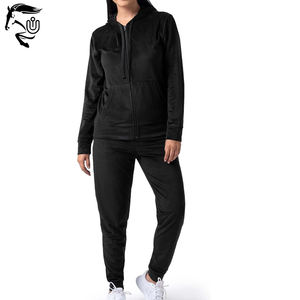 2025 Custom High Quality Latest Streetwear Tracksuit Women's Casual <b>Velour</b> Tracksuit Winter Zip-Up <b>Hoodie</b> Breathable - Product Image 1