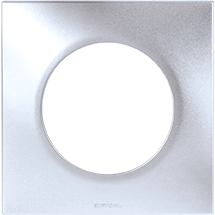 Plaque de recouvrement carrée argentée 1-gang pour interrupteurs muraux - Product Image 1