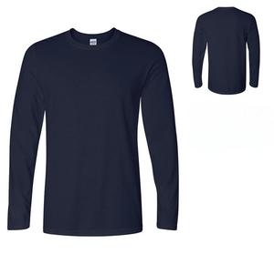 180gsm precio barato de alta calidad de manga larga de algodón liso camiseta Unisex Essentials Camisetas interiores para Otoño Invierno - Product Image 1