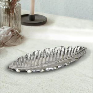 Conception argentée de feuille de fonte d'aluminium de plateau de service de nourriture pour le plateau de service de vaisselle de restaurant aux prix les plus bas pour l'approvisionnement en gros - Product Image 2