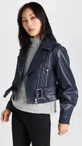 Veste en cuir pour femmes de haute qualité en gros, design personnalisé, manches longues, respirante, vêtements de rue d'extérieur, veste en cuir pour femmes - Product Image 3