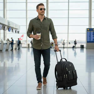 Sac à dos de voyage à roulettes Logan à 2 roues, bagage mobile pratique - Product Image 2