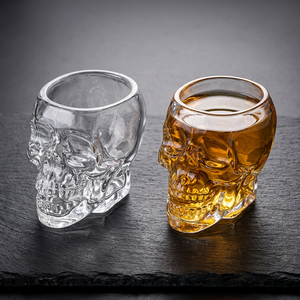 Vaso de <span class=keywords><strong>Cristal</strong></span> para Cóctel con Forma de <span class=keywords><strong>Calavera</strong></span> de 80 ml, Hecho a Mano, Vaso Creativo 3D para Whisky, Venta al Por Mayor - Product Image 3