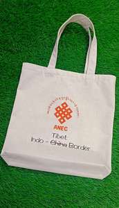 Fabricant de logo personnalisé écologique 100% recyclé coton biologique pliable réutilisable sac de shopping en toile pour la plage - Product Image 6