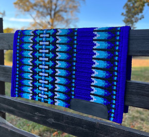 Western Show Horse Saddle Blanket Diseño de Nueva Zelanda Manta de sillín de lana hecha a mano Top Wool Saddle Pad Size - Product Image 1