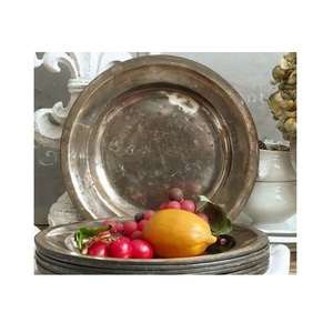 Assiette de service chargeur plaqué argent Excellente qualité Mariages Banquets Fine Dining Events Elegant Fancy Snacks Compatible PP PC - Product Image 1