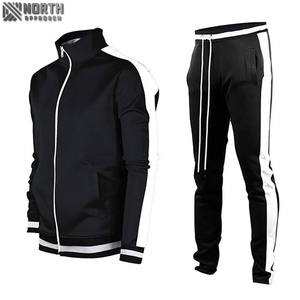 Nueva moda invierno sólido 2 piezas con capucha pantalones cortos conjunto ropa de calle en blanco cuarto Zip Wind Breaker algodón Chándal fútbol - Product Image 6