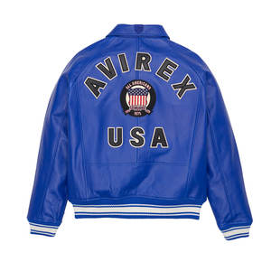 High Street Stylish Loose Fitted Casual Leather Avirex Chaquetas Mejor precio Slim Fit Moda Motorcycle Leather Avirex Chaquetas - Product Image 1