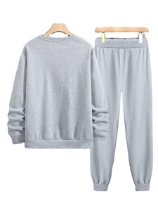 ชุดวอร์มสองชิ้นของผู้ชายชุดออกกำลังกายผ้าฟลีซใช้เล่นยิมชุดออกกำลังกายวิ่งจ๊อกกิ้งสำหรับผู้ใหญ่ - Product Image 3