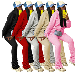 ชุดวอร์มผ้าคอตตอน2ชิ้นสำหรับฤดูใบไม้ร่วงและฤดูหนาวชุดวอร์มกางเกงสองชิ้นสำหรับวิ่งผู้หญิง2025วอร์มซ้อนกัน - Product Image 1