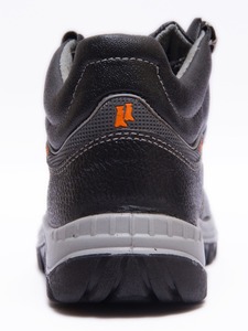 รองเท้าหนังกันน้ำมันกันลื่นที่ได้รับการรับรองพื้นหนังแท้สีดำกันการเจาะหัวเหล็กโรงงานที่ทันสมัย - Product Image 3