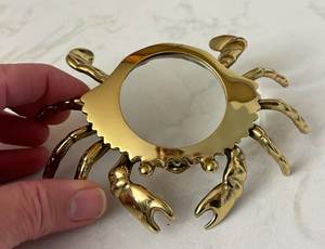 Loupe en laiton nautique forme de crabe poids du papier loupe de crabe maison et bureau Table décorative marine en laiton loupe cadeau - Product Image 2