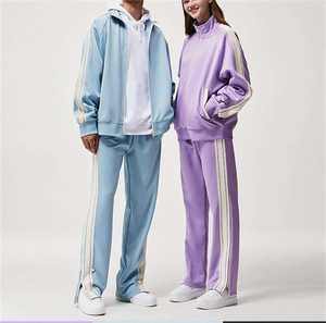 Logo personnalisé étiquette étiquette de haute qualité hommes survêtements décontracté deux pièces ensemble athlétique Jogging fermeture éclair sport survêtement survêtement vêtements de sport - Product Image 2