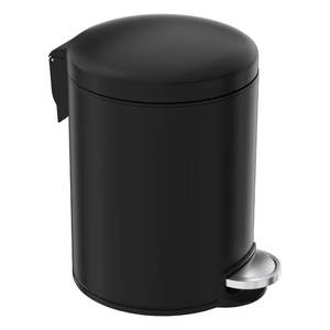 Cubo de basura para cocina negro con pedal, capacidad de 5L, con embrague Art. 12 - Product Image 1