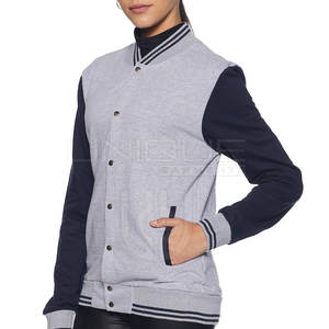 Vestes Lettermen pour femmes avec logo personnalisé Vestes Lettermen pour femmes respirantes de qualité supérieure - Product Image 2