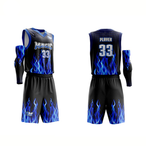 Uniforme de basket-ball réversible pour hommes maillot et short d'équipe à séchage rapide respirant pour l'école et le collège vêtements de basket-ball - Product Image 3