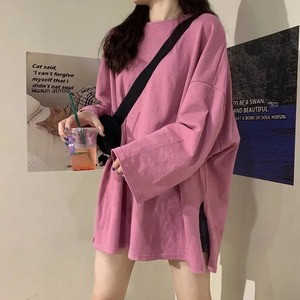 Loose <b>T</b>-<b>shirt</b> Women Autumn Fashion Wide Shoulder Tank Top Ir Regular Style Black White Bean Paste Purple Coffee <b>Pink</b> - Product Image 1