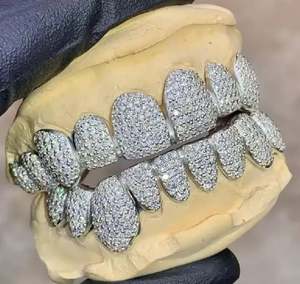 VVS Moissanite diamant 925 argent Sterling 10K or massif 8x8 bijoux de Piercing fin bijoux de Piercing fin bijoux de Piercing fin - Product Image 3