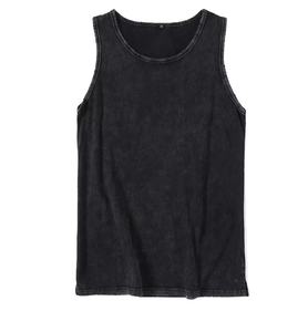 Custom High Quality Men's <b>Distressed</b> Knitted Breathable Spandex/Cotton Tank <b>Tops</b> Anti-Pilling Quick Dry Casual Blank Screen - Product Image 1