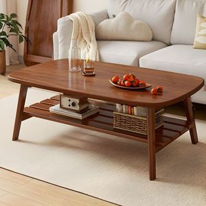 Mesa de centro de madera para hogares contemporáneos que destaca el acabado de madera natural, estructura estable y utilidad práctica. - Product Image 6