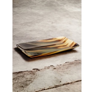 Bandejas de servicio de cuerno de búfalo y buey Premium para comedor de lujo y decoración del hogar Bandeja de servicio de cuerno de personalización para Decoración de mesa - Product Image 4