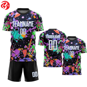 Full Sublimation Printing Short Sleeve Soccer Uniform Adults Automated cutting Shirts & Tops Soccer Wear football jersey - Product Image 4