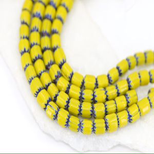 Premium hecho a mano multicapa amarillo Chevron CRISTAL MURANO cuentas de vidrio a granel suministro al por mayor - Product Image 1