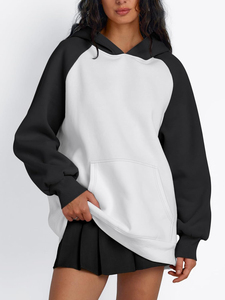 Sweat à capuche surdimensionné solide Streetwear léger 100% coton matériel respirant sur mesure Logo impression Service OEM - Product Image 5